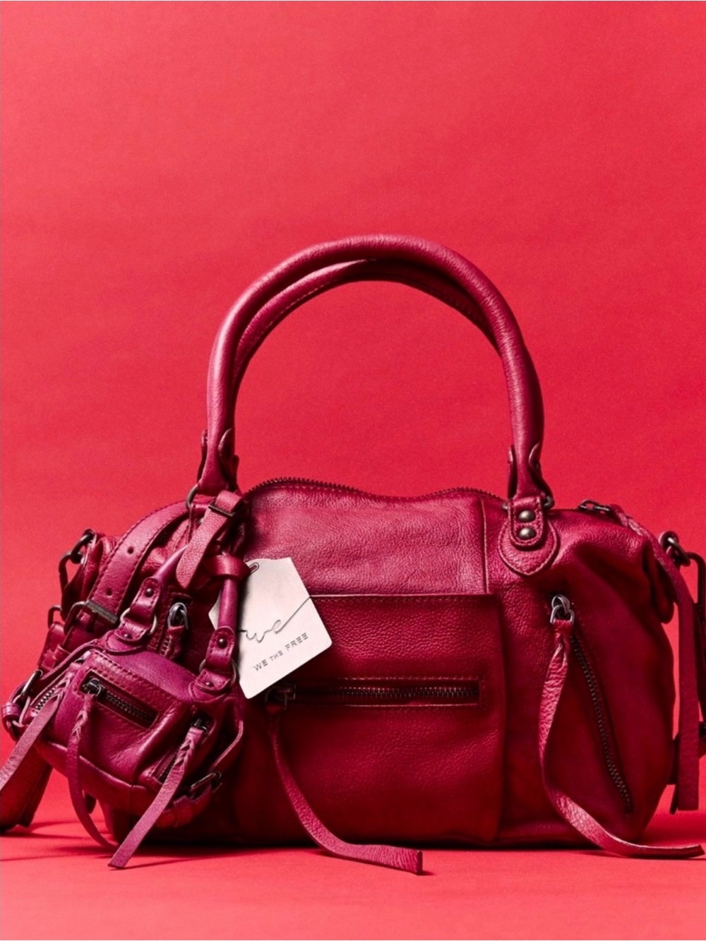 Free People We The Free Baby Emerson Tote Bag in Acai NWT